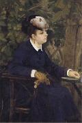 Woman in a Garden-Lise Trehot(Woman with a Segull Feather) Pierre Renoir